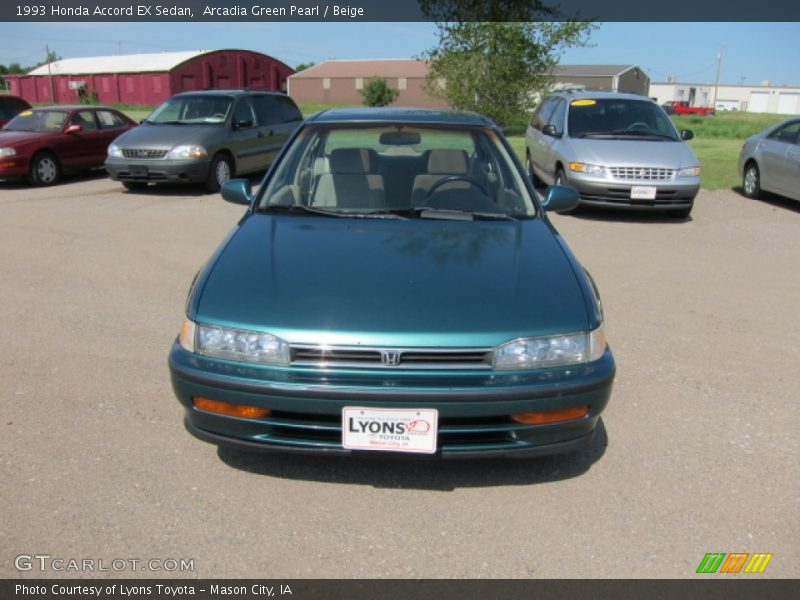 Arcadia Green Pearl / Beige 1993 Honda Accord EX Sedan