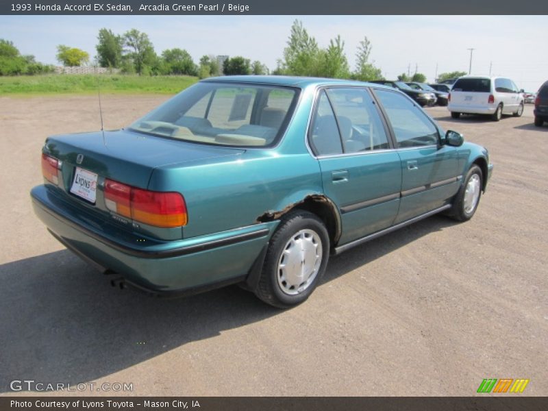 Arcadia Green Pearl / Beige 1993 Honda Accord EX Sedan
