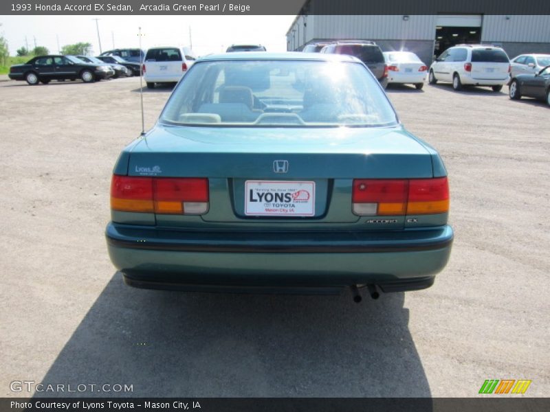 Arcadia Green Pearl / Beige 1993 Honda Accord EX Sedan