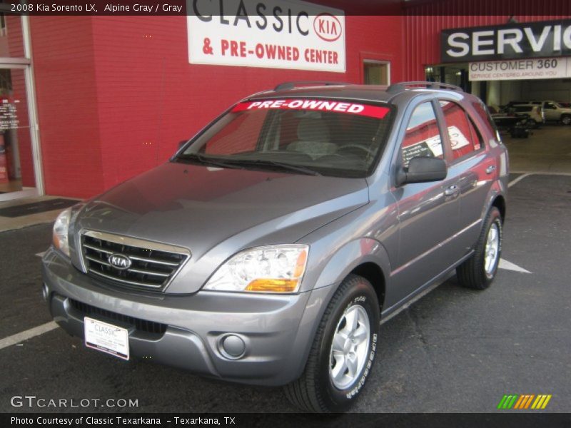 Alpine Gray / Gray 2008 Kia Sorento LX