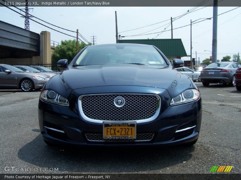 Indigo Metallic / London Tan/Navy Blue 2011 Jaguar XJ XJL