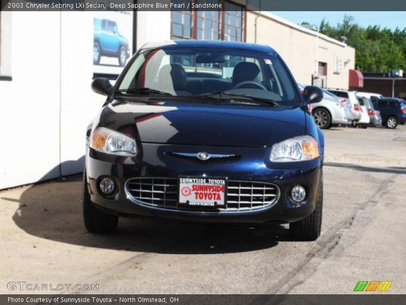 Deep Sapphire Blue Pearl / Sandstone 2003 Chrysler Sebring LXi Sedan