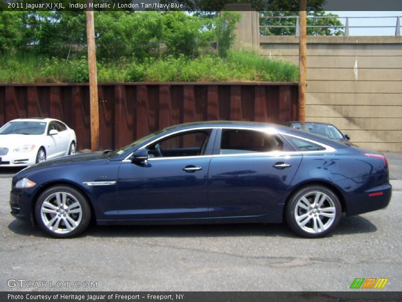Indigo Metallic / London Tan/Navy Blue 2011 Jaguar XJ XJL