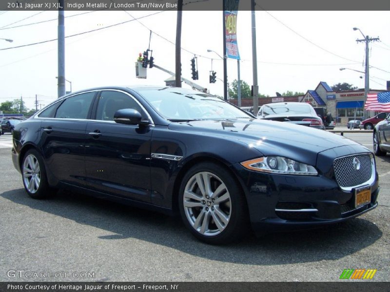 Indigo Metallic / London Tan/Navy Blue 2011 Jaguar XJ XJL