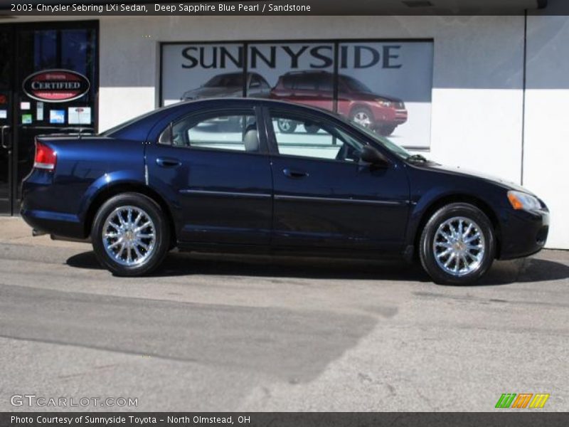 Deep Sapphire Blue Pearl / Sandstone 2003 Chrysler Sebring LXi Sedan