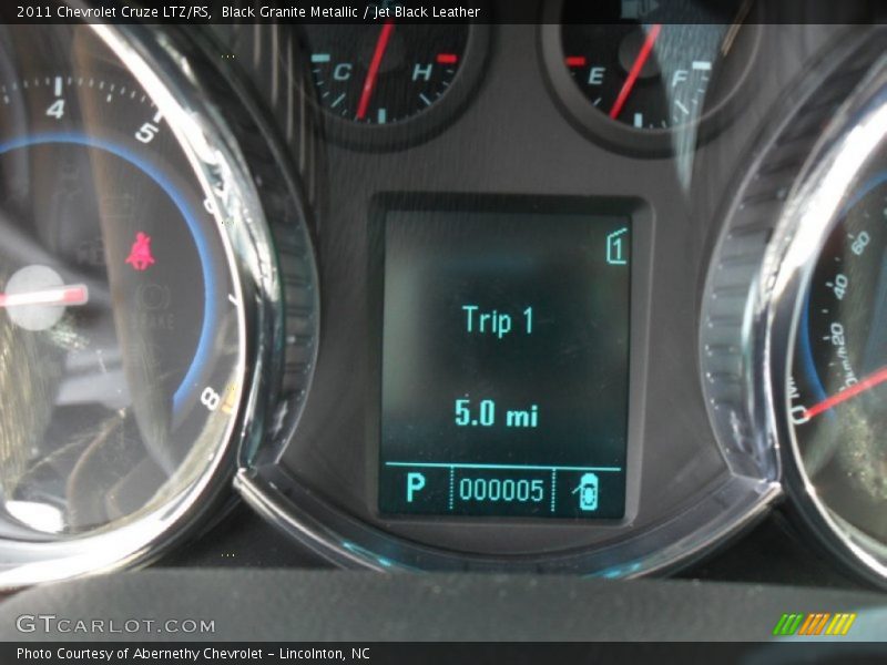 Black Granite Metallic / Jet Black Leather 2011 Chevrolet Cruze LTZ/RS