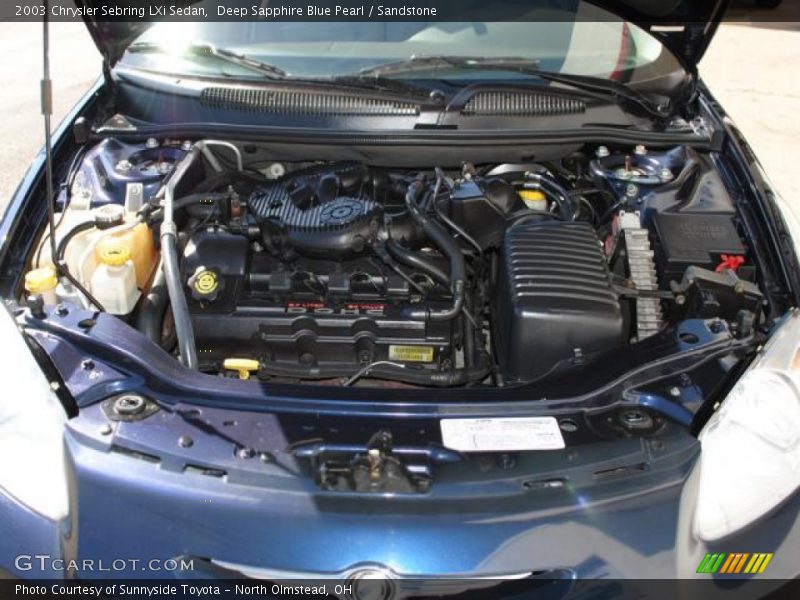 Deep Sapphire Blue Pearl / Sandstone 2003 Chrysler Sebring LXi Sedan