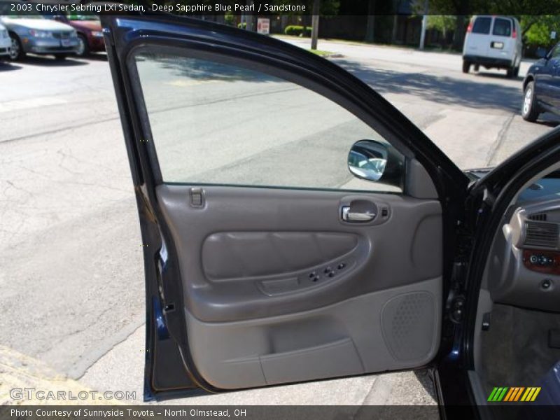 Deep Sapphire Blue Pearl / Sandstone 2003 Chrysler Sebring LXi Sedan