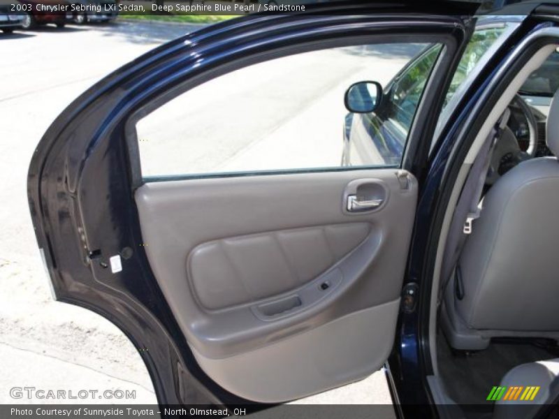 Deep Sapphire Blue Pearl / Sandstone 2003 Chrysler Sebring LXi Sedan