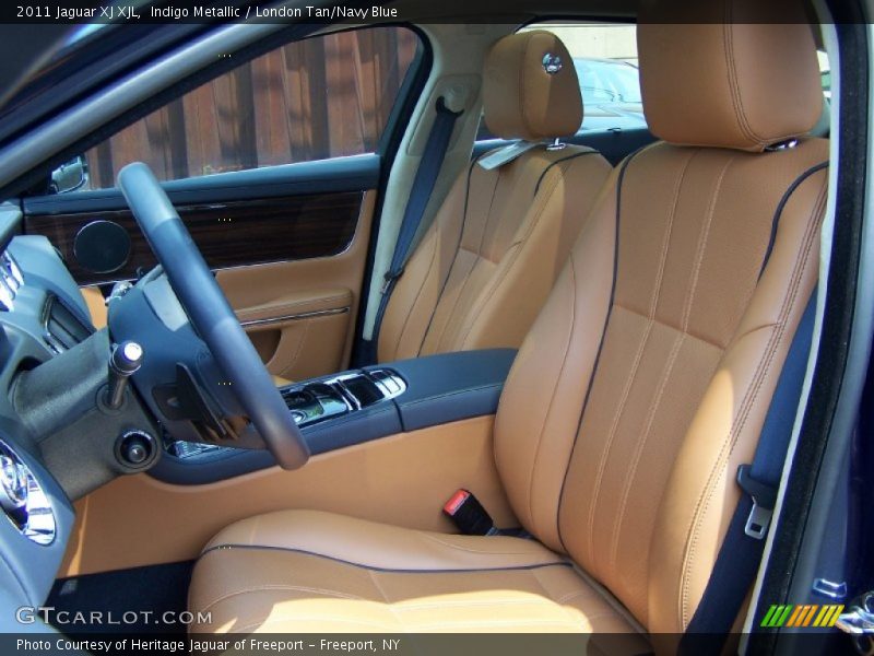  2011 XJ XJL London Tan/Navy Blue Interior