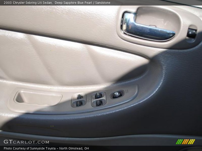 Deep Sapphire Blue Pearl / Sandstone 2003 Chrysler Sebring LXi Sedan