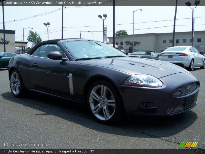 Pearl Grey Metallic / Ivory/Slate 2008 Jaguar XK XKR Convertible