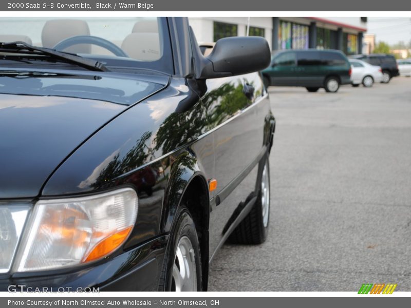 Black / Warm Beige 2000 Saab 9-3 Convertible