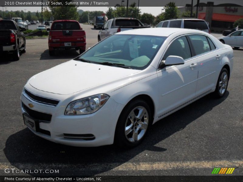 Summit White / Titanium 2010 Chevrolet Malibu LT Sedan