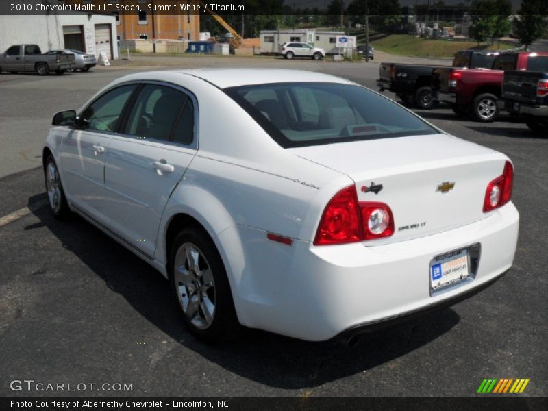Summit White / Titanium 2010 Chevrolet Malibu LT Sedan