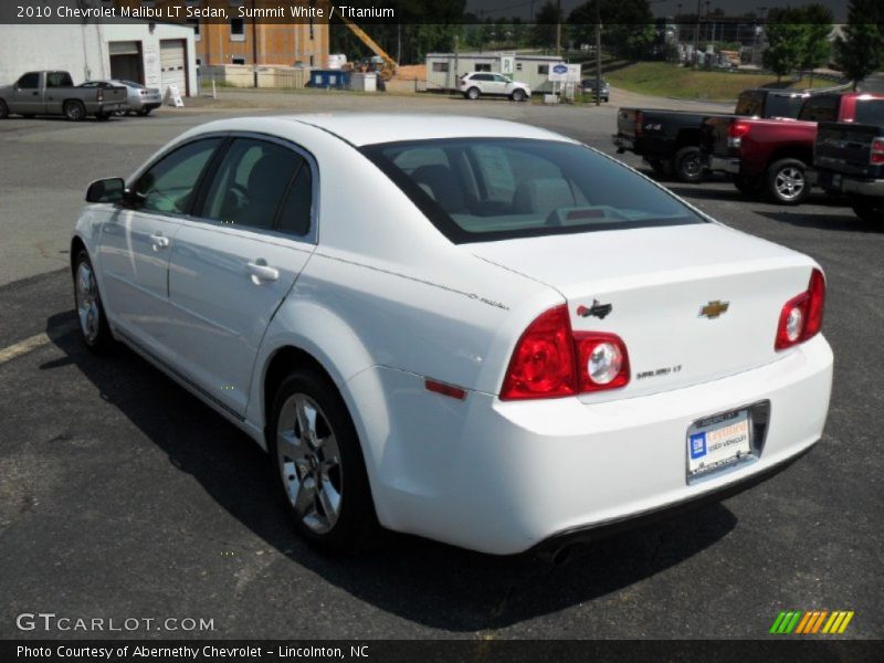 Summit White / Titanium 2010 Chevrolet Malibu LT Sedan