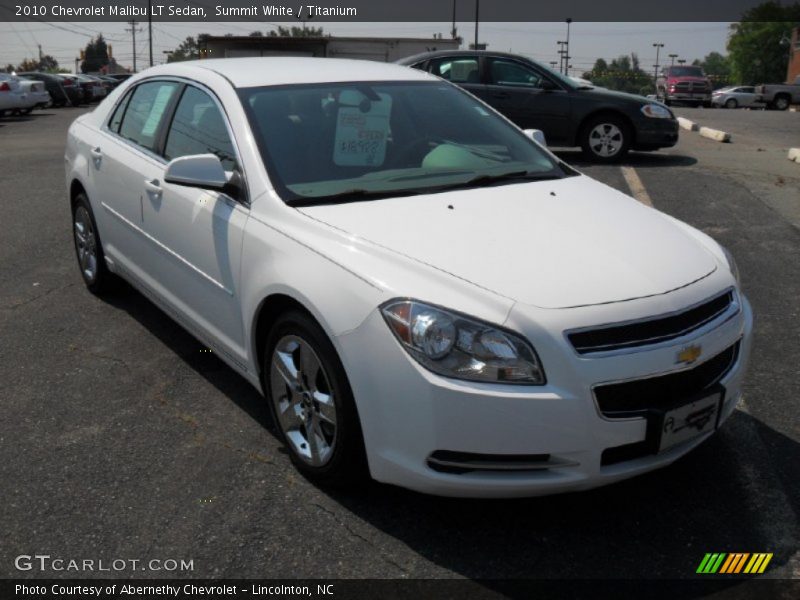 Summit White / Titanium 2010 Chevrolet Malibu LT Sedan