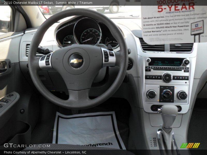 Summit White / Titanium 2010 Chevrolet Malibu LT Sedan