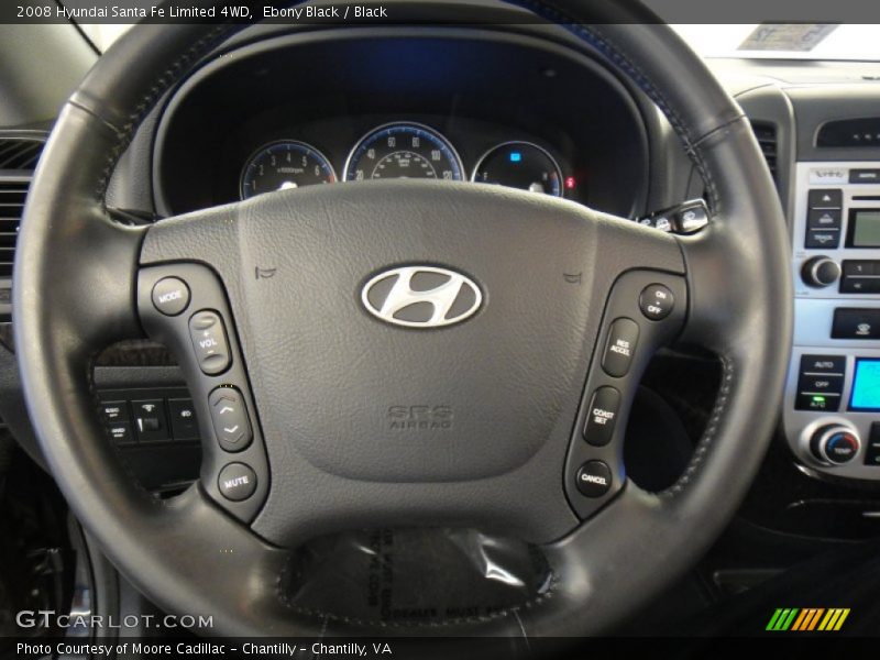 Ebony Black / Black 2008 Hyundai Santa Fe Limited 4WD