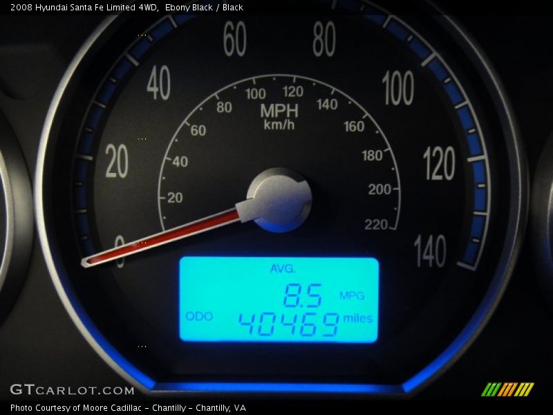 Ebony Black / Black 2008 Hyundai Santa Fe Limited 4WD