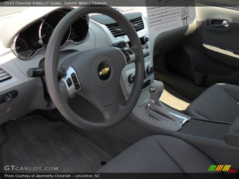Summit White / Titanium 2010 Chevrolet Malibu LT Sedan