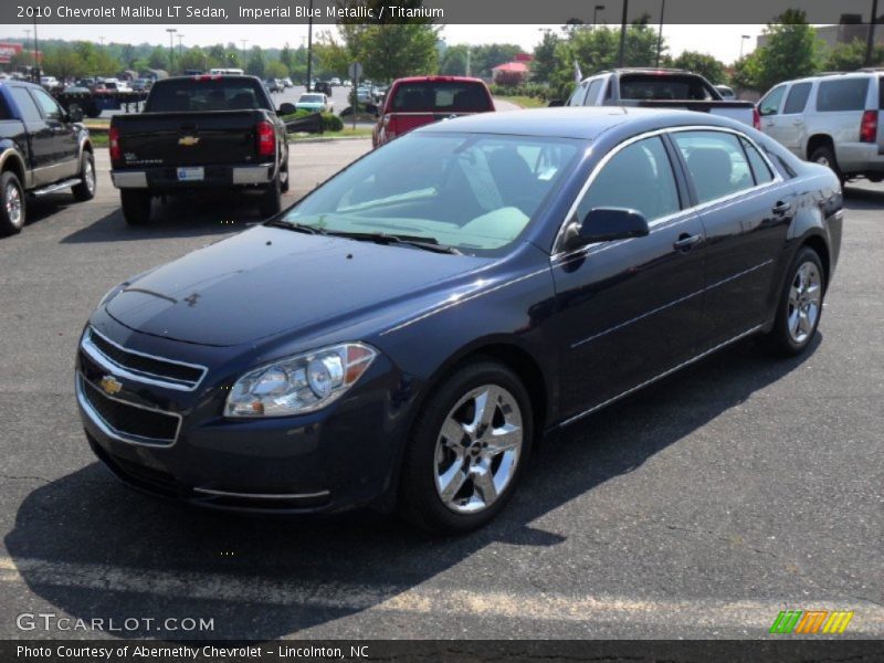Imperial Blue Metallic / Titanium 2010 Chevrolet Malibu LT Sedan