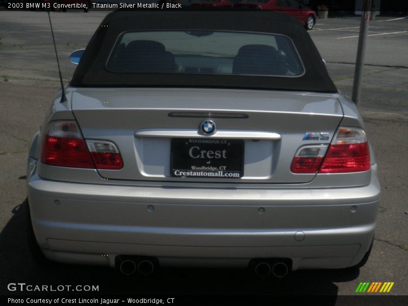 Titanium Silver Metallic / Black 2003 BMW M3 Convertible