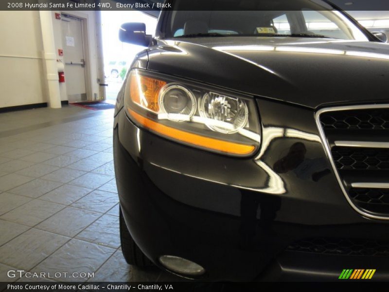 Ebony Black / Black 2008 Hyundai Santa Fe Limited 4WD