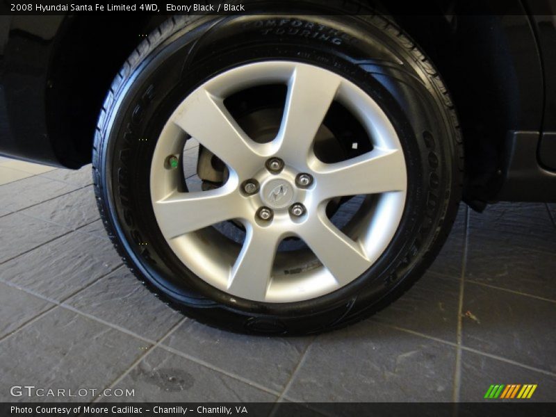 Ebony Black / Black 2008 Hyundai Santa Fe Limited 4WD