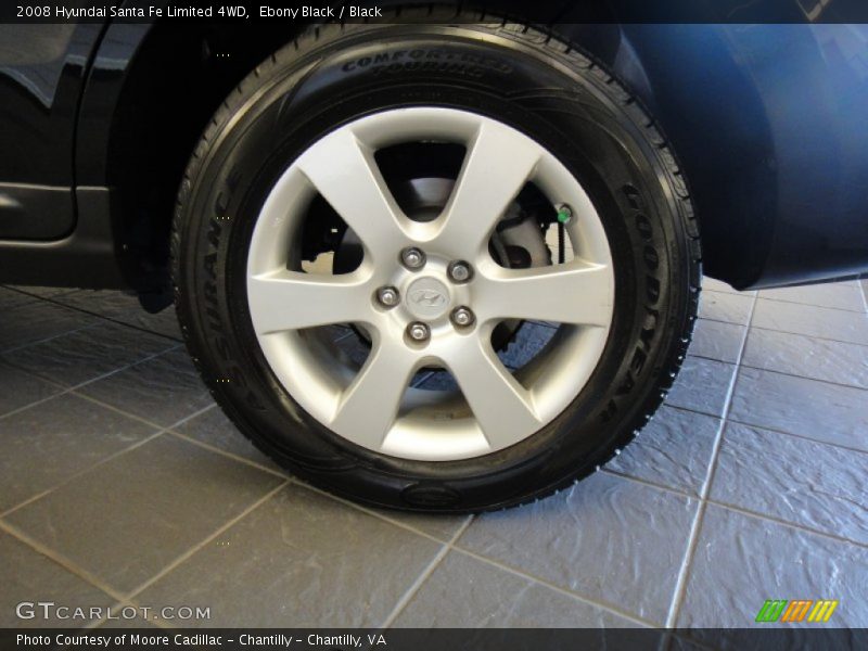 Ebony Black / Black 2008 Hyundai Santa Fe Limited 4WD