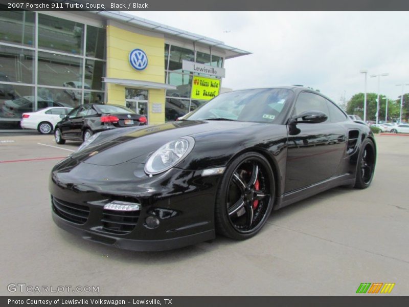 Black / Black 2007 Porsche 911 Turbo Coupe