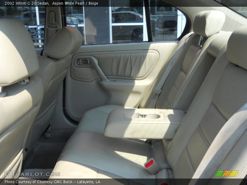 Aspen White Pearl / Beige 2002 Infiniti G 20 Sedan