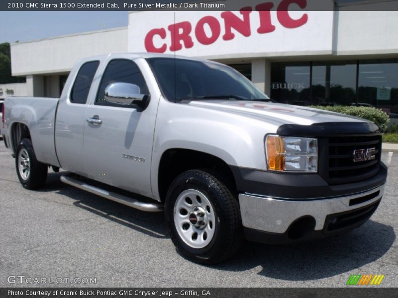 Pure Silver Metallic / Dark Titanium 2010 GMC Sierra 1500 Extended Cab