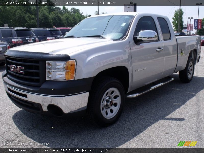 Pure Silver Metallic / Dark Titanium 2010 GMC Sierra 1500 Extended Cab