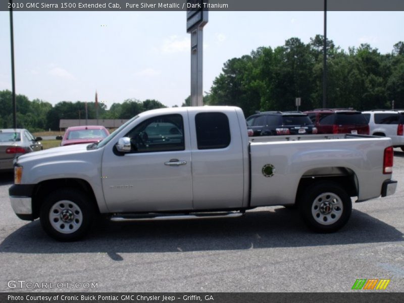 Pure Silver Metallic / Dark Titanium 2010 GMC Sierra 1500 Extended Cab