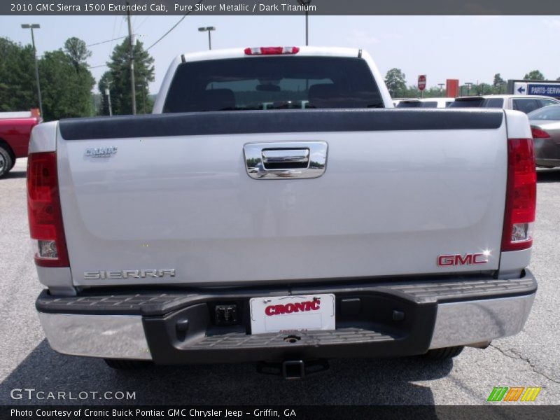 Pure Silver Metallic / Dark Titanium 2010 GMC Sierra 1500 Extended Cab