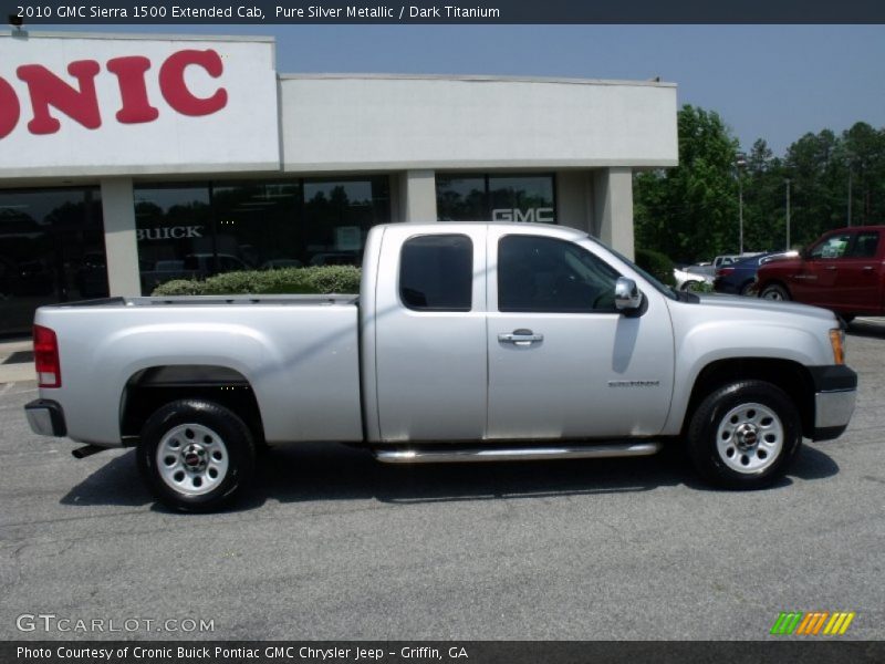 Pure Silver Metallic / Dark Titanium 2010 GMC Sierra 1500 Extended Cab