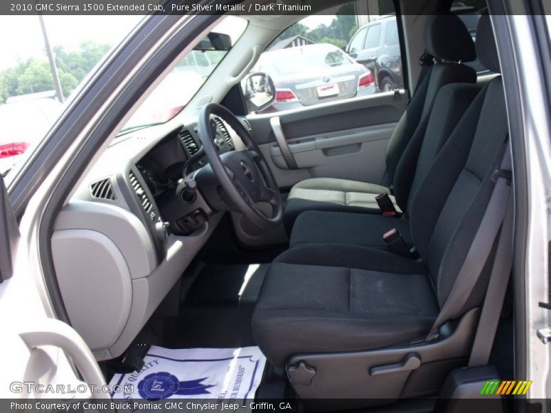 Pure Silver Metallic / Dark Titanium 2010 GMC Sierra 1500 Extended Cab