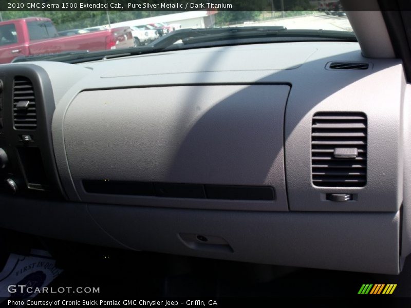 Pure Silver Metallic / Dark Titanium 2010 GMC Sierra 1500 Extended Cab