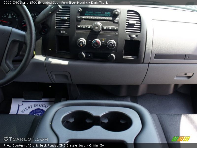 Pure Silver Metallic / Dark Titanium 2010 GMC Sierra 1500 Extended Cab