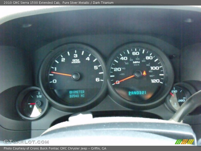 Pure Silver Metallic / Dark Titanium 2010 GMC Sierra 1500 Extended Cab