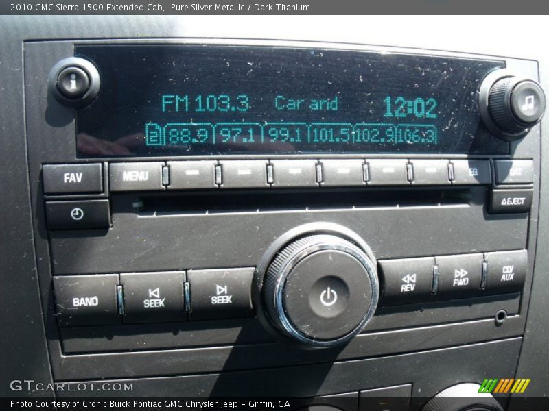 Pure Silver Metallic / Dark Titanium 2010 GMC Sierra 1500 Extended Cab