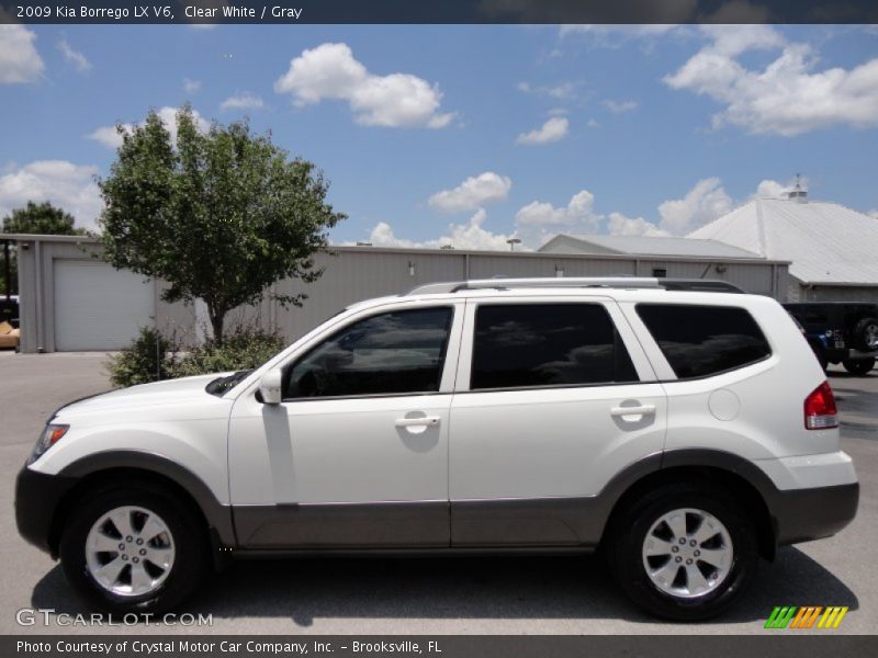 Clear White / Gray 2009 Kia Borrego LX V6