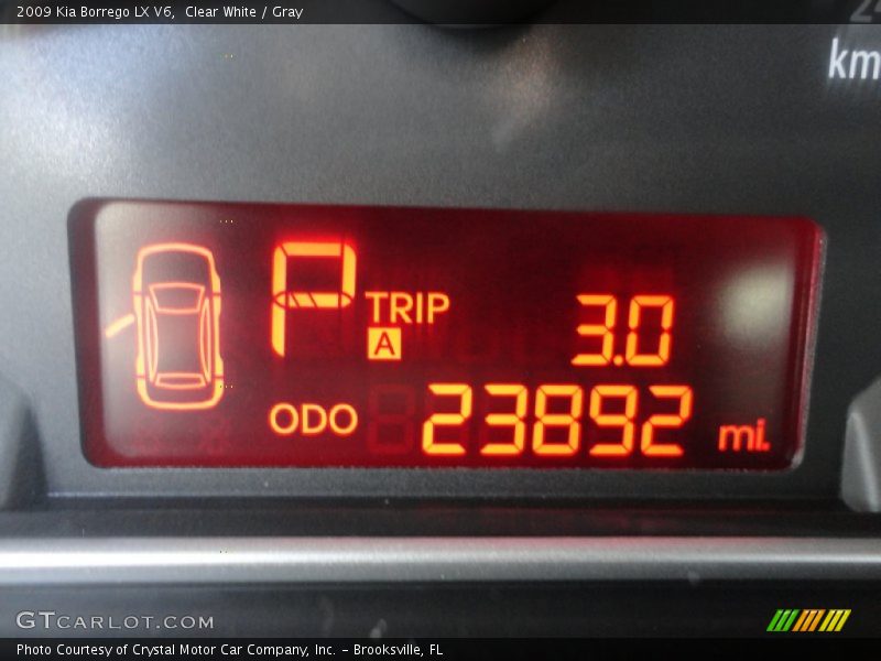 Clear White / Gray 2009 Kia Borrego LX V6