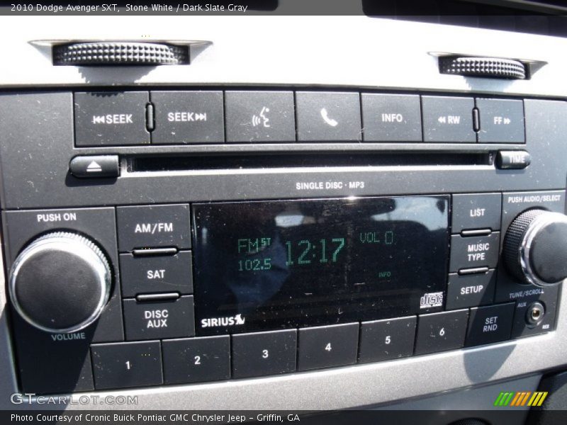 Stone White / Dark Slate Gray 2010 Dodge Avenger SXT