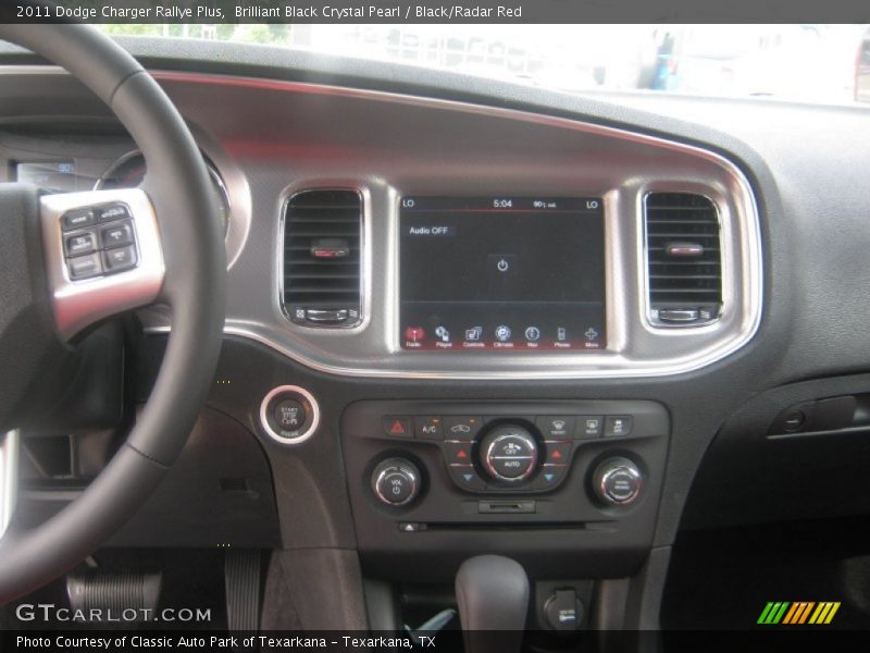 Brilliant Black Crystal Pearl / Black/Radar Red 2011 Dodge Charger Rallye Plus