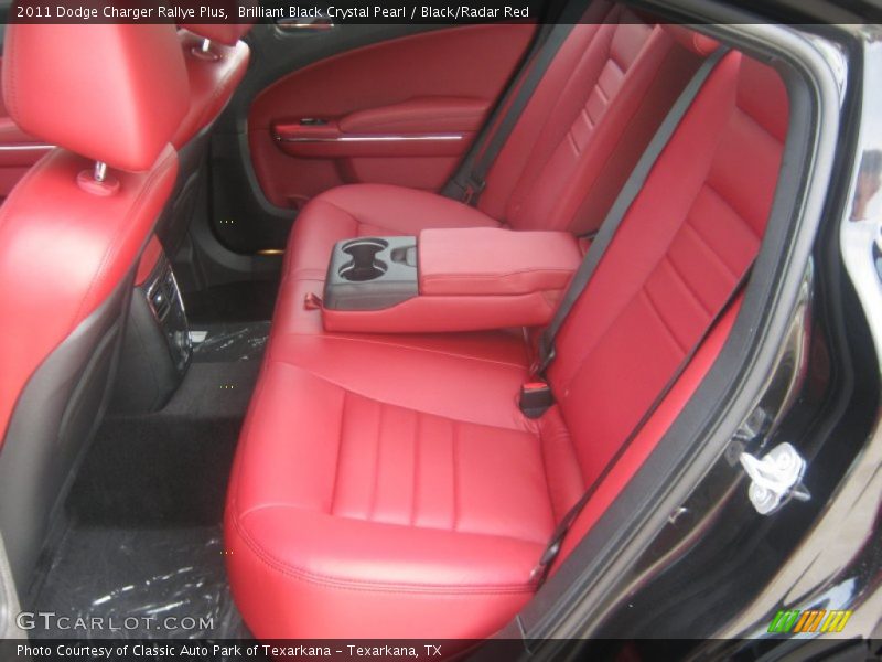Brilliant Black Crystal Pearl / Black/Radar Red 2011 Dodge Charger Rallye Plus