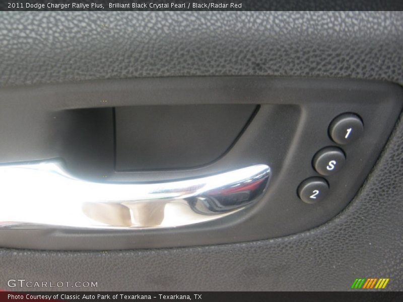Brilliant Black Crystal Pearl / Black/Radar Red 2011 Dodge Charger Rallye Plus