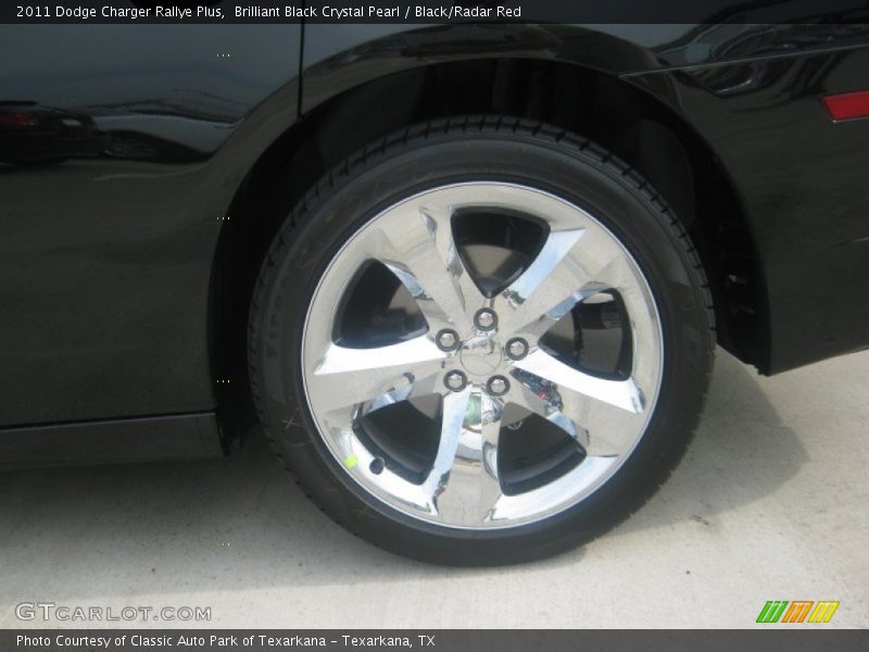 Brilliant Black Crystal Pearl / Black/Radar Red 2011 Dodge Charger Rallye Plus