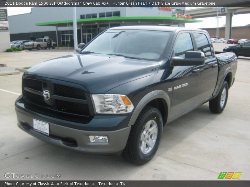 Hunter Green Pearl / Dark Slate Gray/Medium Graystone 2011 Dodge Ram 1500 SLT Outdoorsman Crew Cab 4x4